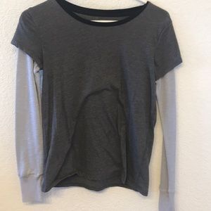 Long sleeve, layered look, t shirt American Eagle